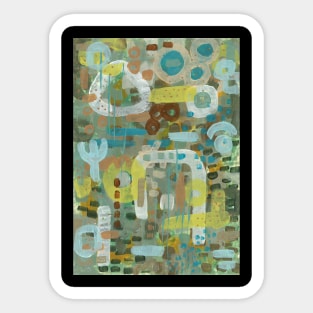 Art Acrylic artwork abstract painting Sticker